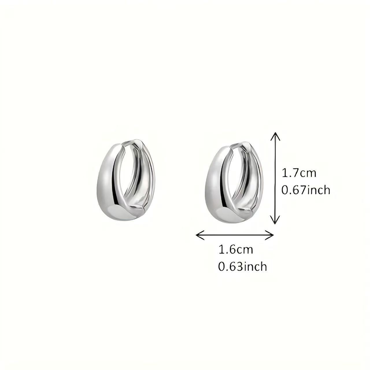This is a popular cross-border fashion earring from Europe and America. It features a simple geometric design and is plated with 925 silver. It is a delicate and small round women's ear clip Application Scenario