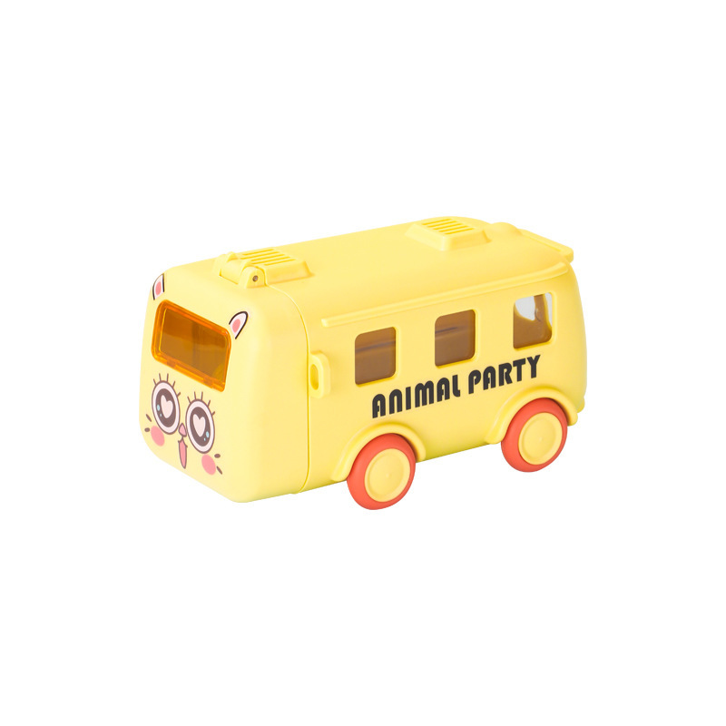 Cute children's water cup, summer cartoon baby bus straw cup, special car water bottle for kindergarten school Item Picture