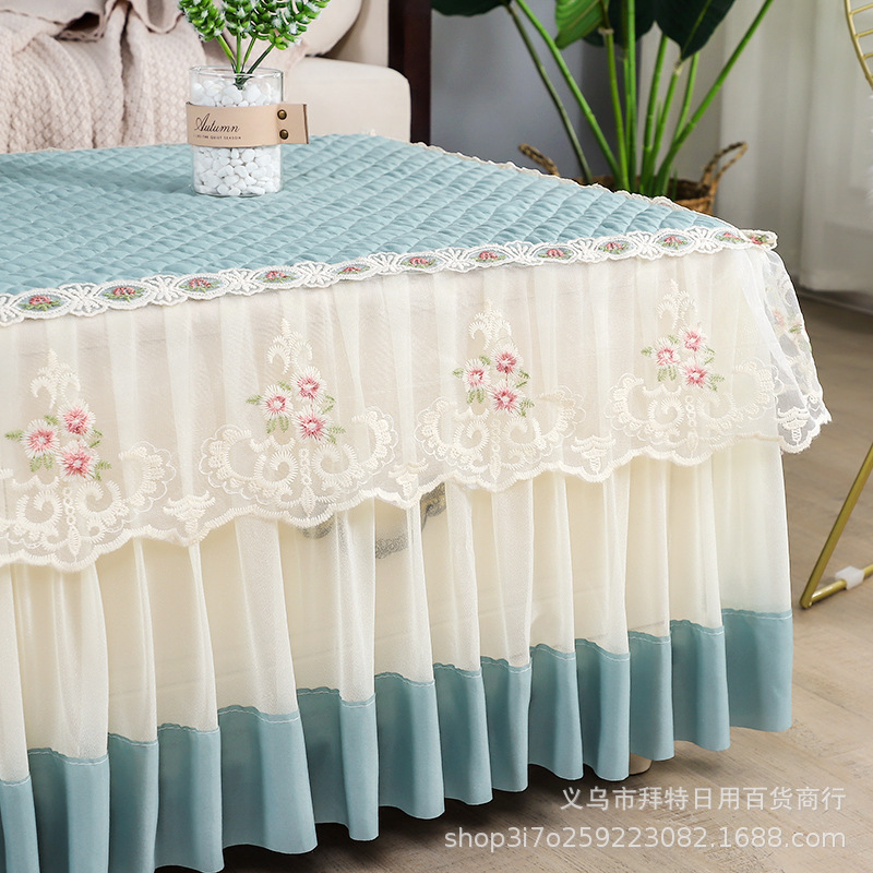 Coffee table tablecloth cover, TV cabinet cover fabric, dining table tablecloth, rectangular living room table mat, Nordic coffee table fabric, lace gauze Specification drawing