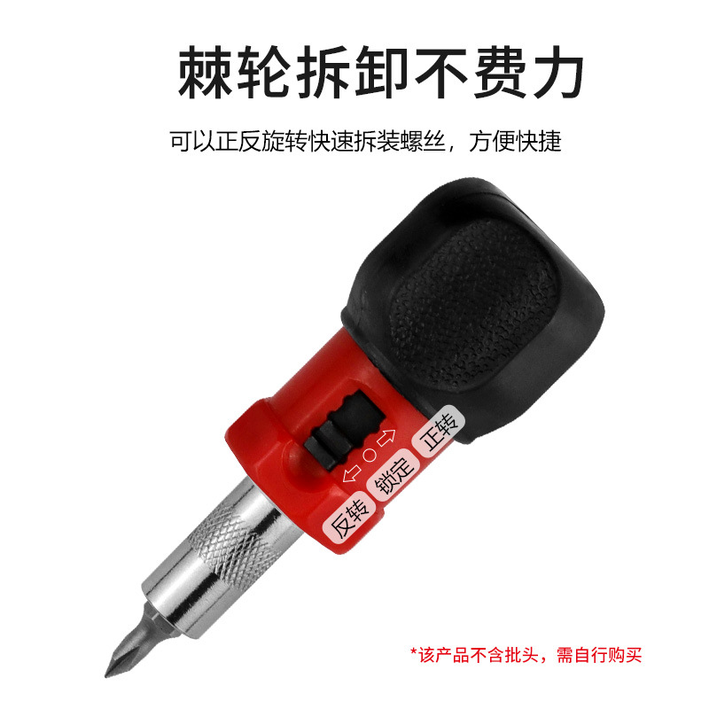 Wholesale small square handle ratchet screwdrivers with 6.35mm hexagon socket interface and reversible rotation details Picture