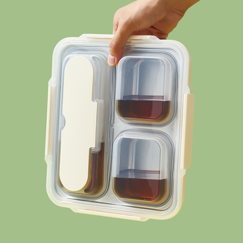 304 stainless steel insulated lunch box, sealed and leak-proof, portable lunch box, office worker compartments, no cross-flavor bento box Specification drawing