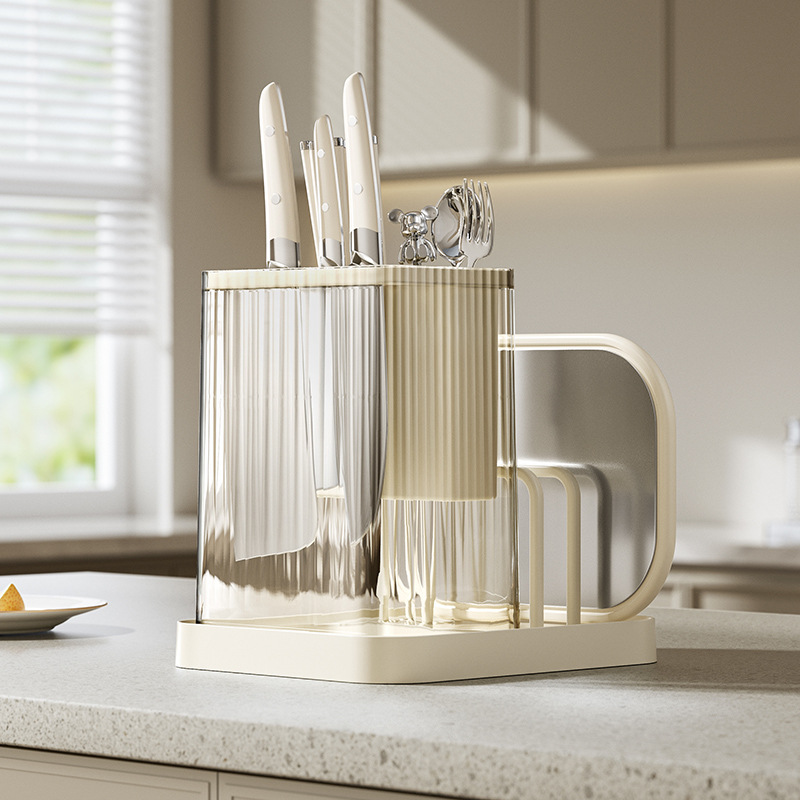 【 Liangshe Original 】 Kitchen knife rack, chopping board rack, multi-functional storage rack, household chopsticks and knives integrated storage rack full figure
