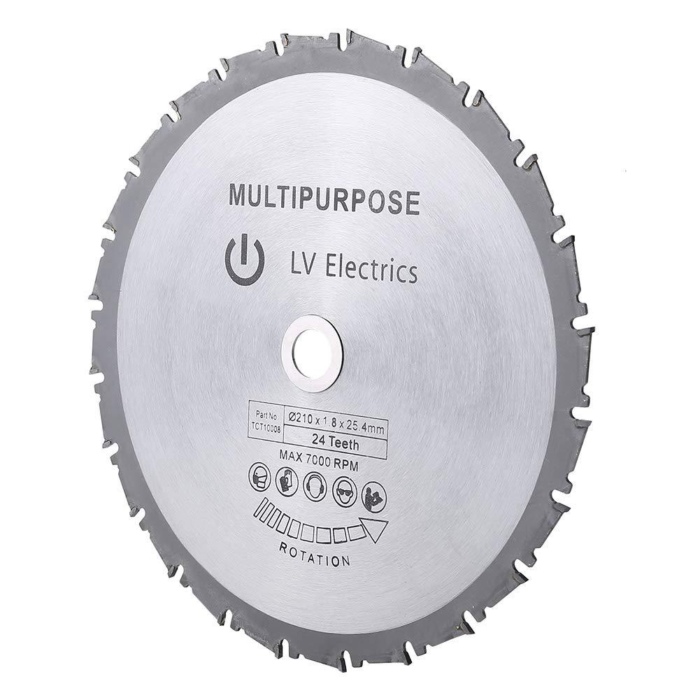 TCT circular saw blade 210mm x 25.4mm x 24T multi-functional circular saw blade 210*25.4 industrial grade Specification drawing