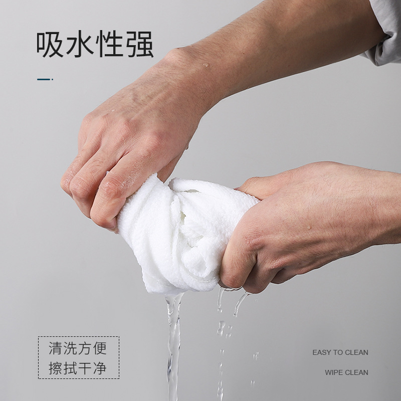Bar counter cleaning cloth, kitchen and dining room towels, small square towels, absorbent tablecloths, white, coffee-colored, specially designed for milk tea shops Application Scenario