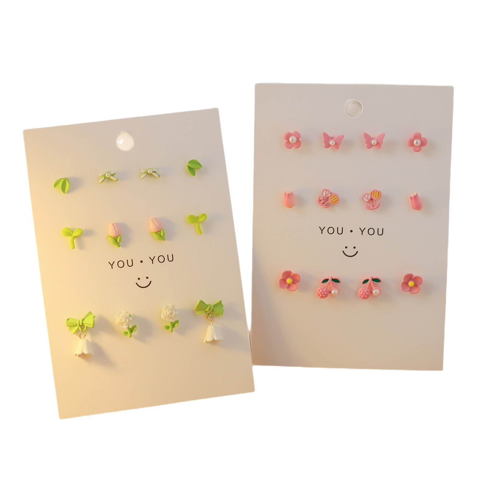 Summer fresh, small and exquisite student stud earrings set, versatile and fashionable earrings, daily exquisite earrings combination wholesale Item Picture