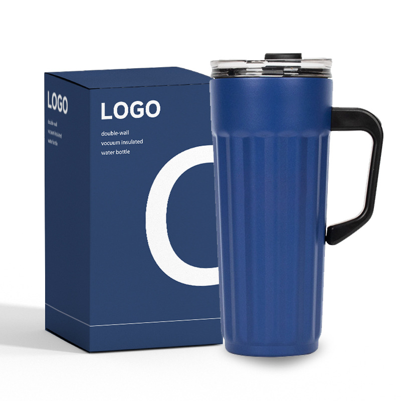 New 520ml vertical handle cups for foreign trade, coffee cups, stainless steel insulated cups, beer mugs, car cups and mugs full figure