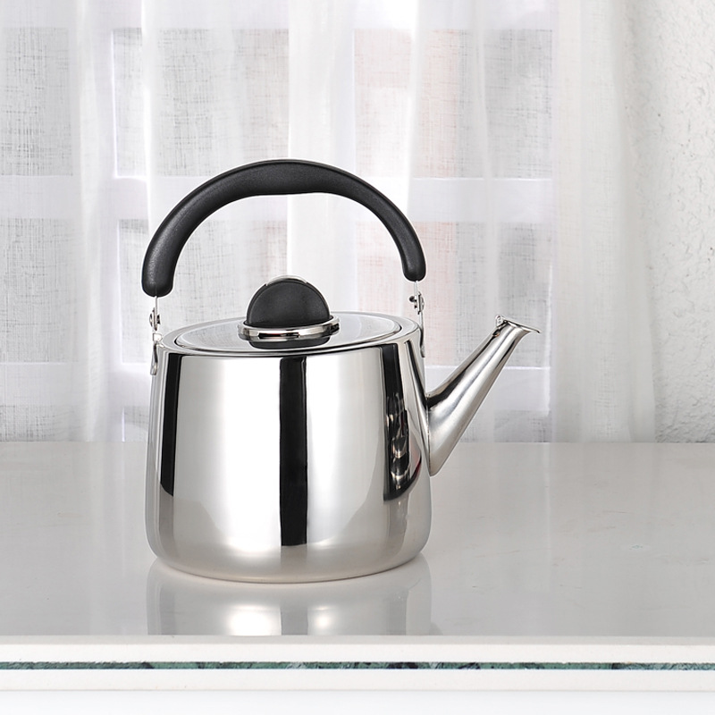 Wholesale European-style beveled mouth kettles, thickened stainless steel household kettles, induction cookers, gas stoves, universal whistling kettles full figure