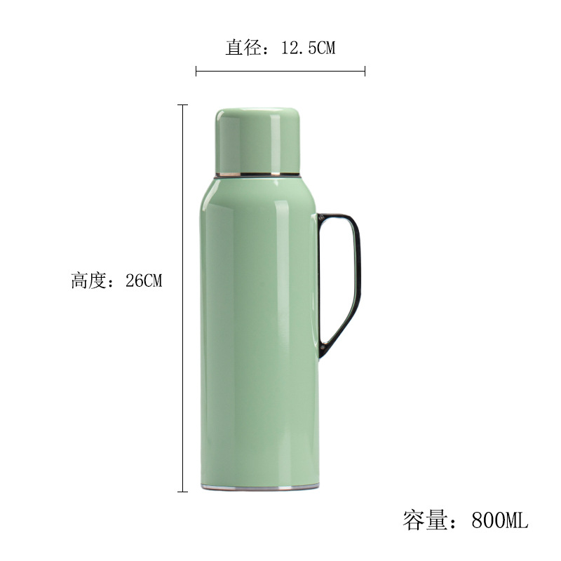 Moji stewed teapot mechanical temperature display household insulated water bottle, 316 stainless steel outdoor portable elegant insulated water bottle Item Picture
