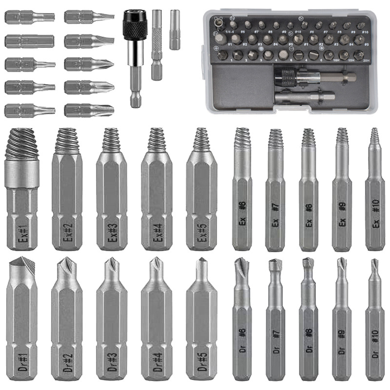 32-in-one wrench, plum blossom type household multi-functional one-head cross ratchet small dual-purpose torque screwdriver box set undefined