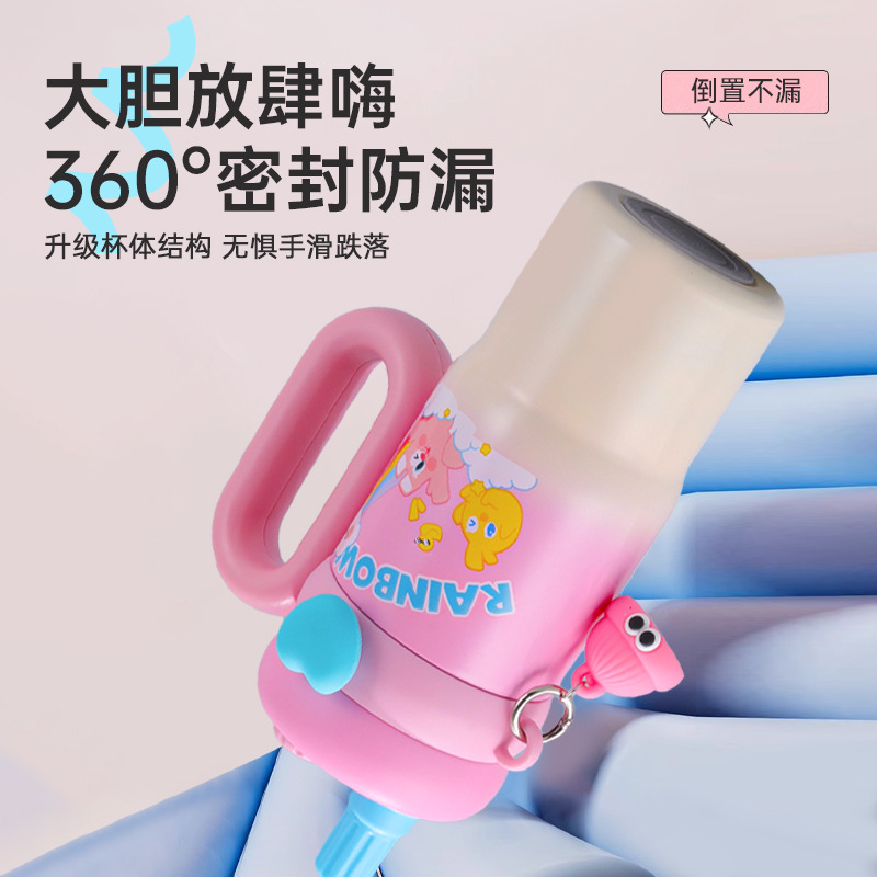 Wholesale of new high-appeartion-level ice cup, large-capacity stainless steel straw water cup, portable student handle car cup Application Scenario