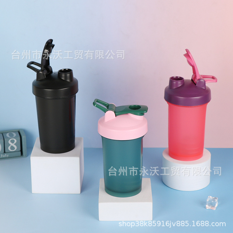 400ml plastic shaker cup, protein powder milkshake cup, portable fitness water cup, shaker cup logo, direct supply from the manufacturer full figure