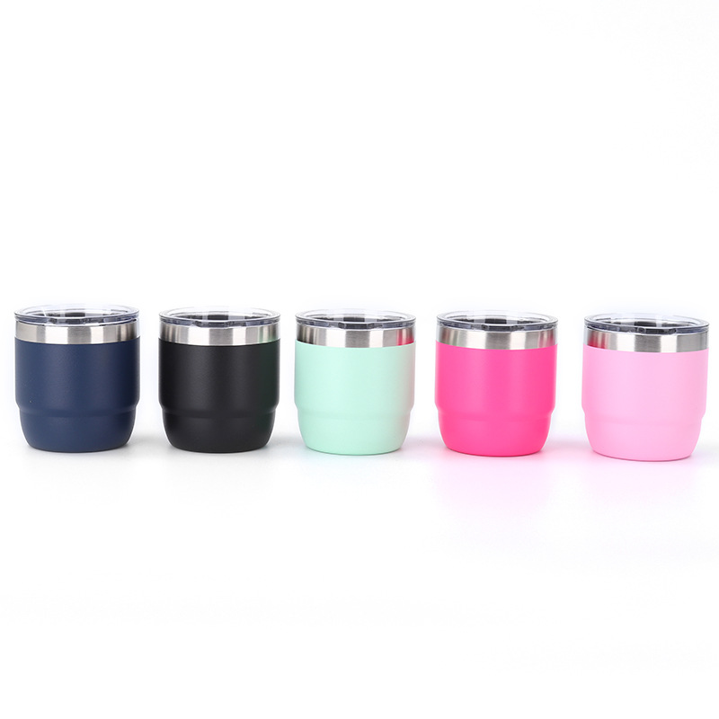 New cross-border stainless steel insulated cup, simple and small car cup, ice king cup, mini coffee cup, portable eggshell cup Item Picture