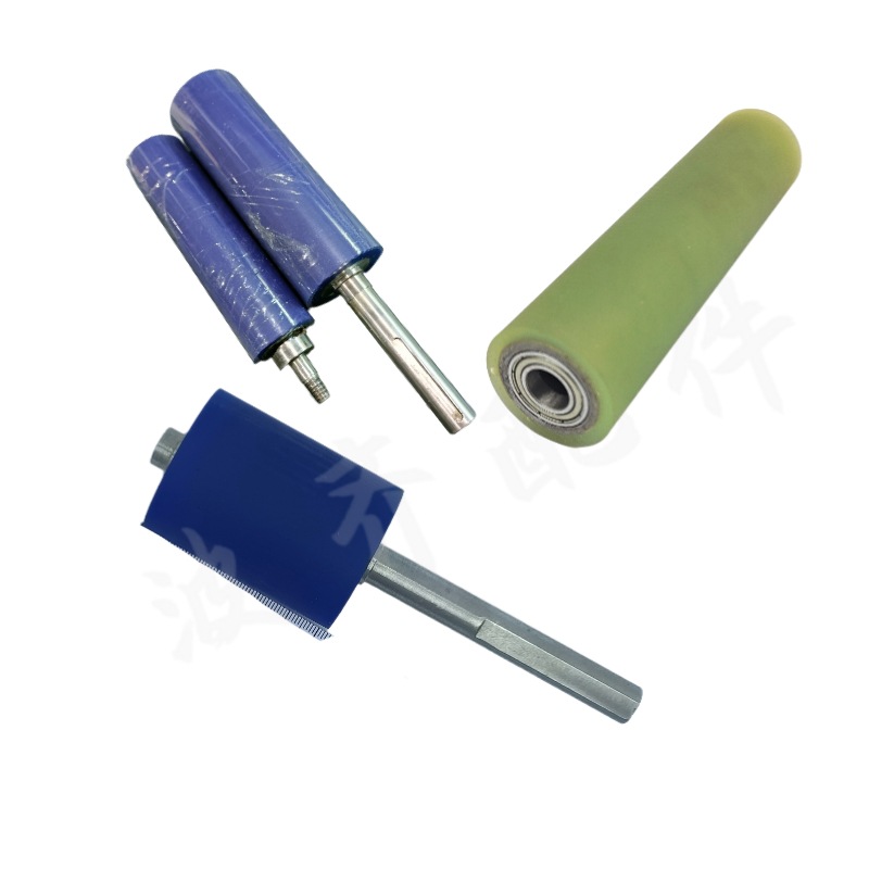 Rubber-coated shaft roller, round bottle labeling machine parts, traction shaft refurbishment, pressure marking and coating, roller rubber, roller rubber Item Picture