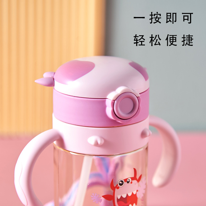 Yinqian Water Cup Wholesale Children's shoulder strap Double Handle dual-purpose straw cup pot Creative Cartoon durable Cup Application Scenario