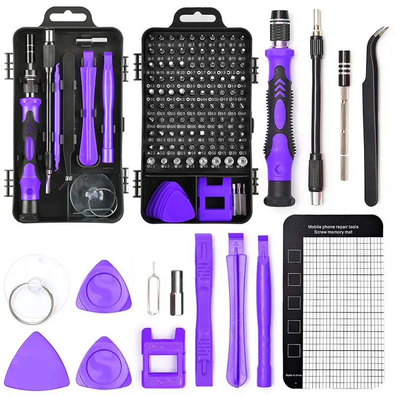 Cross-border 115-in-1 screwdriver set tools, mobile phone repair and disassembly tools, multi-functional manual screwdriver set Application Scenario
