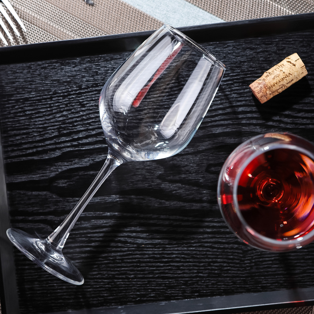 One-piece molded red wine glasses, goblets, champagne glasses, beer glasses, white wine glasses, wine glasses, wine merchants, e-commerce logo printing details Picture
