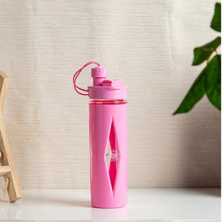 Manufacturer's double-layer straw direct drinking dual-purpose plastic water bottle, sports water cup, foreign trade 7257 space cup, Southeast Asian version full figure