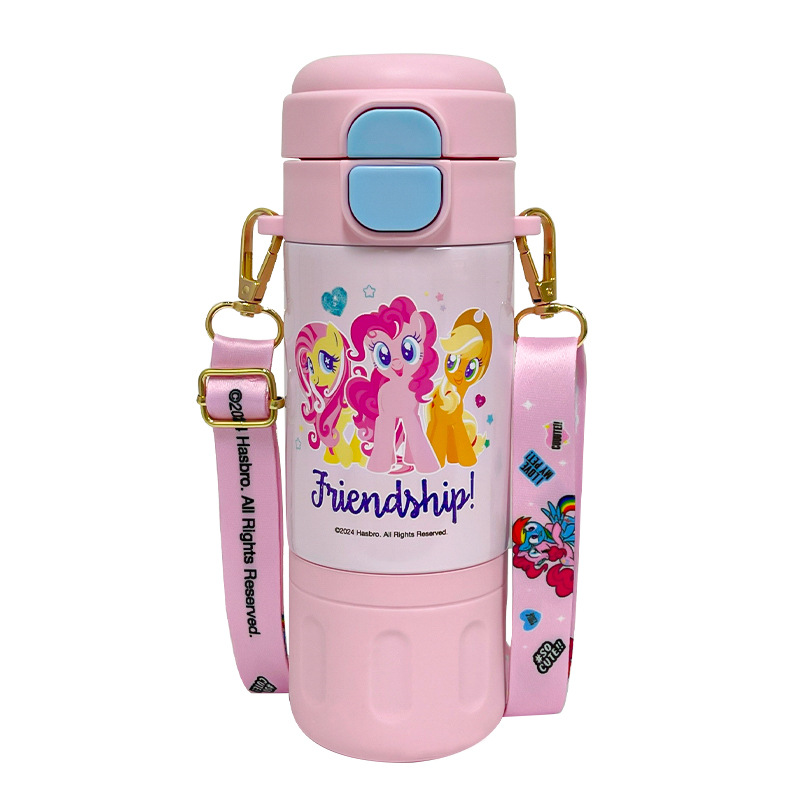 My Little Pony double-drinking insulated cup, cute cartoon straw cup for girls, portable direct drinking cup, student sports drinking cup Application Scenario