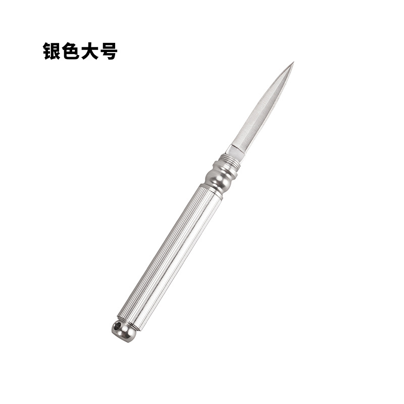 Outdoor multi-functional tube knife, self-defense mini folding knife, portable window-breaking tool, engraving knife, multi-functional fruit knife undefined