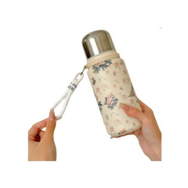 The 2025 new style of retro insulated cup with high appearance level for girls, 316 stainless steel water cup with lid, portable cup, cute Item Picture