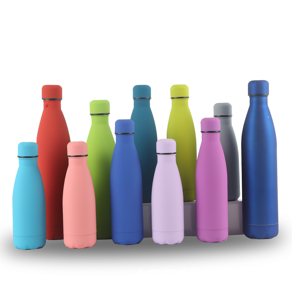 Amazon car sports water bottle, electroplated cola cup, double-layer vacuum insulated cup, 304 stainless steel cola bottle Specification drawing