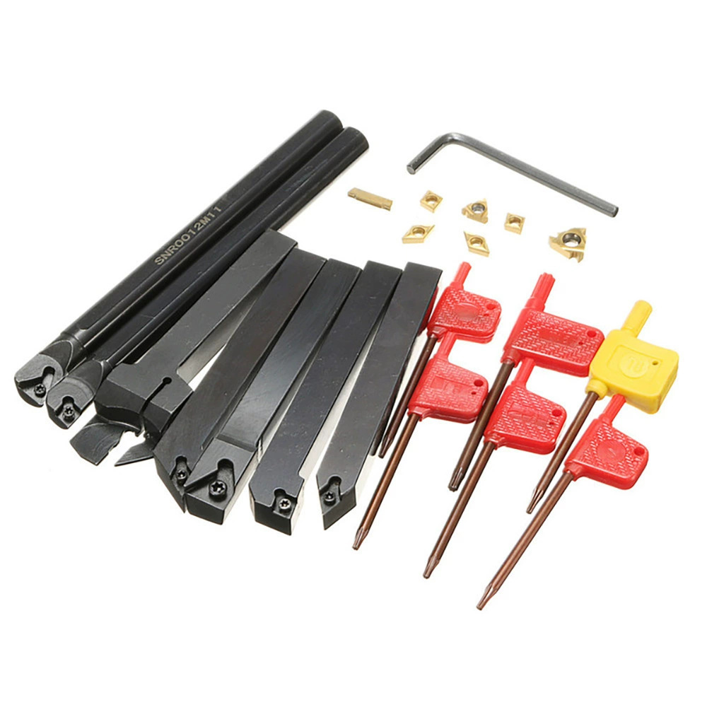 Cross-border bestseller 7-piece 12mm turning tool set, featuring 7 tool holders and 7 inserts Specification drawing