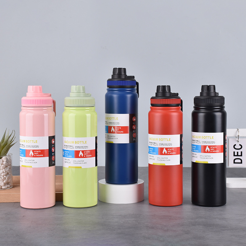 Cross-border 304 stainless steel insulated cup, large-capacity portable space sports water bottle, outdoor portable and simple mountaineering water bottle Specification drawing