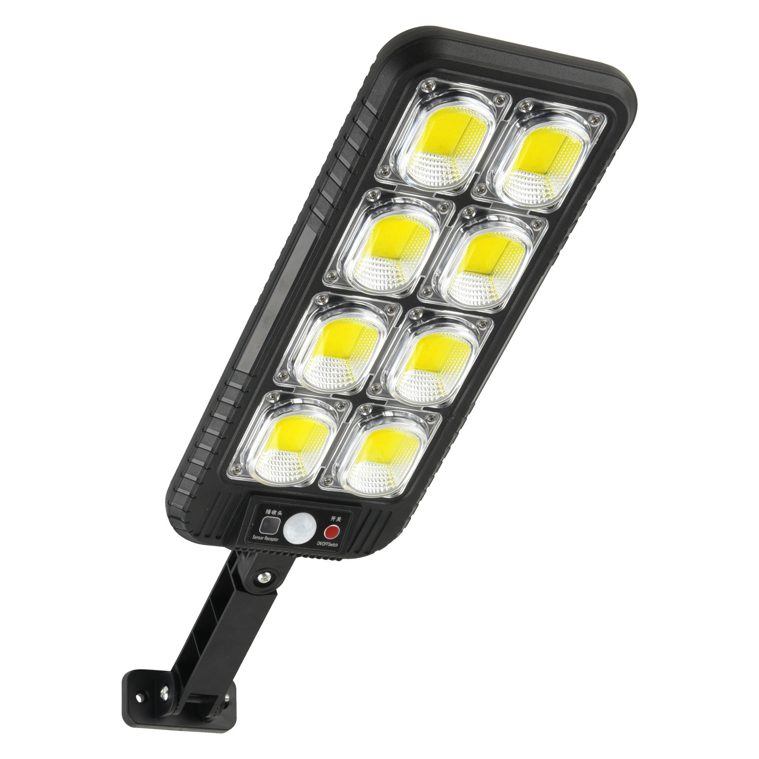 2024 New outdoor LED solar wall lamps, human-sensing garden lamps, household wall lighting, remote control street lamps Item Picture