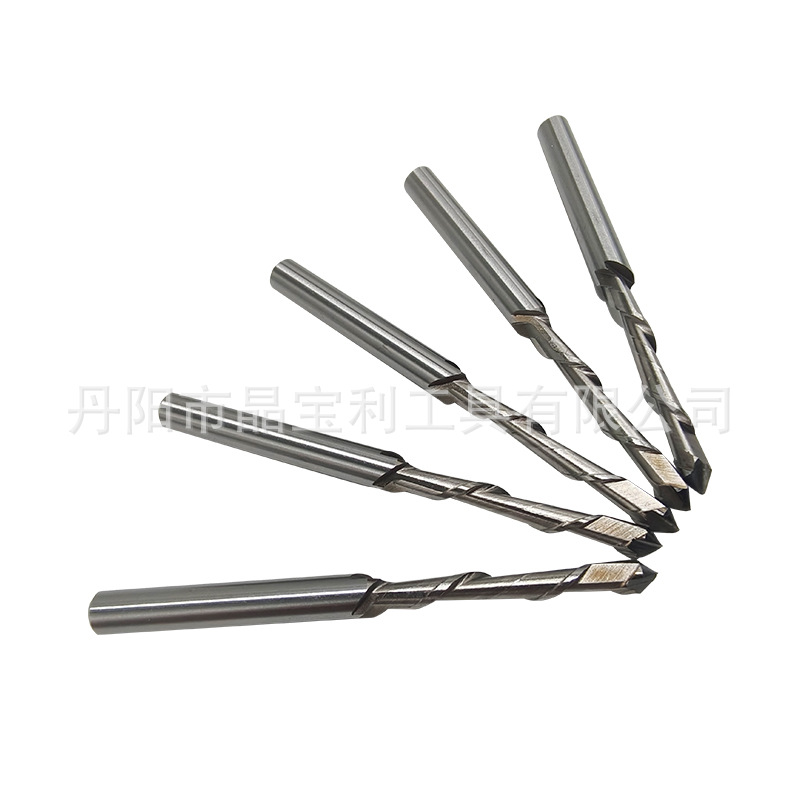 Cross-border three-edge woodworking milling cutter 6542, woodworking drilling left twist drill through round handle gypsum board hole-punching machine details Picture