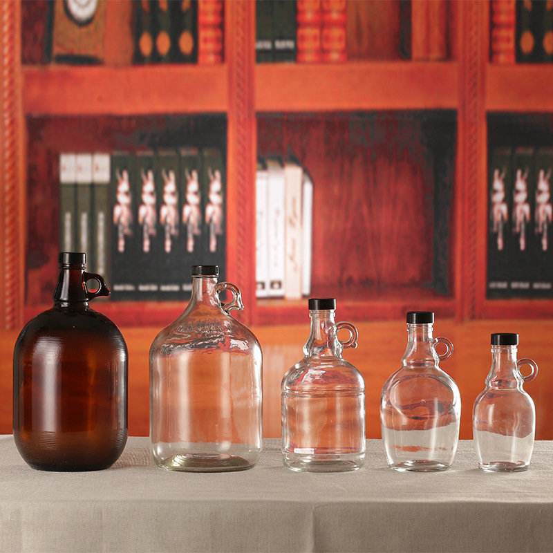 Large homemade wine bottles, California red wine bottles, 3/4/6/8 jin each, handle sealed cans, medicinal wine and fruit wine bottles Specification drawing
