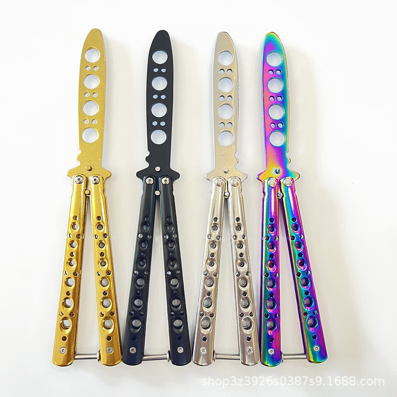 Factory wholesale Y46 butterfly training knife swinging practice comb knife swinging practice tool unsharpened butterfly knife practice Item Picture