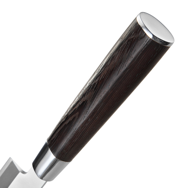 The Sashimi knife is a Japanese-style butcher's knife, with both hands using willow blades to make the sashimi knife and the salmon head knife Specification drawing