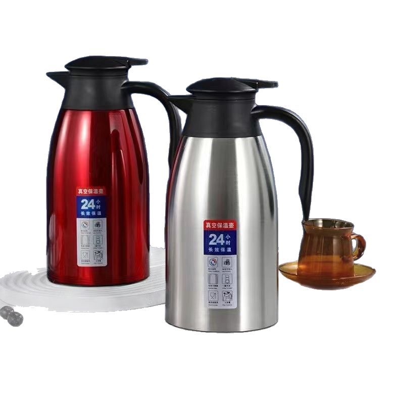 304 stainless steel vacuum double-layer welcome pot, coffee pot, large-capacity 2.0 hot water kettle, thermos flask, gift, food grade Item Picture