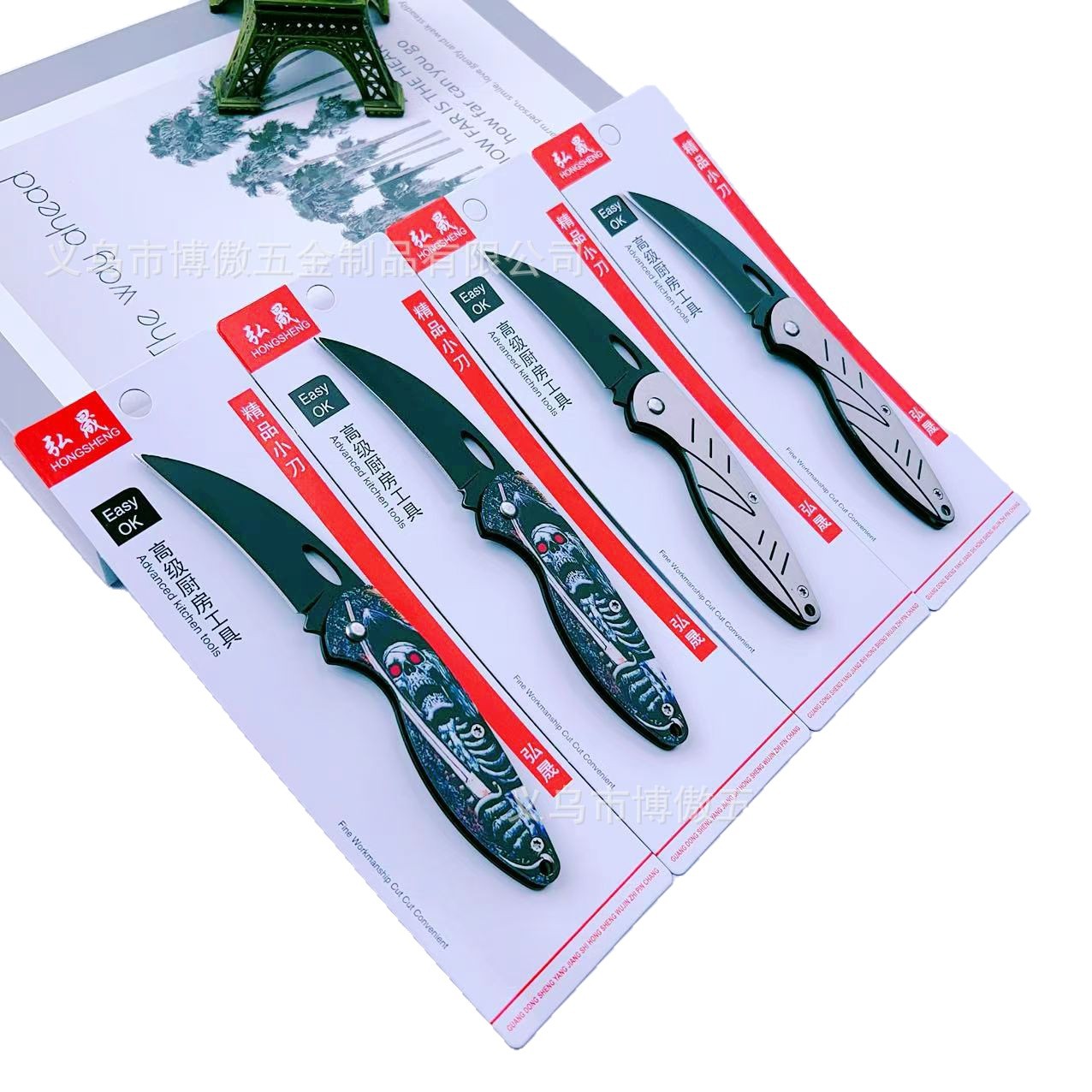 Factory direct sales of outdoor folding knives, household sharp and high-hardness fruit knives, multi-functional portable self-defense knives Item Picture