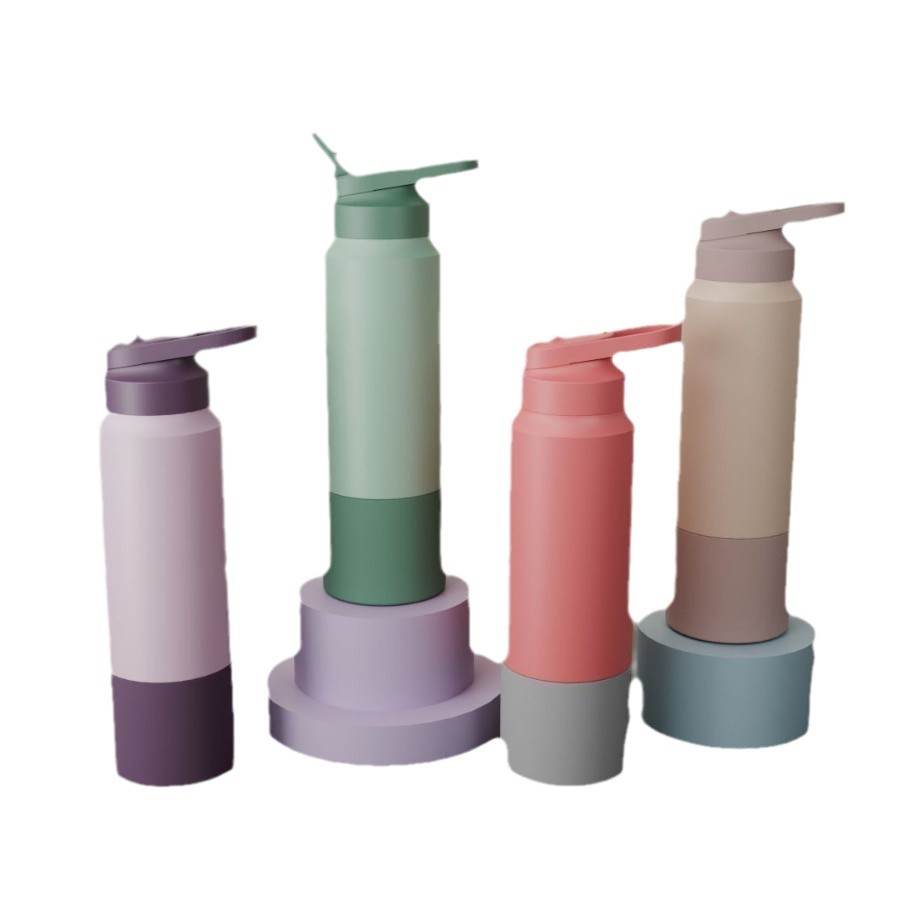2025houroffer New handle Straw Cup, 304 stainless steel sports kettle, stainless steel insulated water cup Item Picture