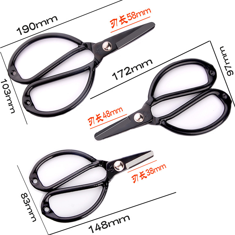 Factory direct sales of Daji prison scissors, safety round-head scissors, household flat-head prison scissors, high-carbon steel casing scissors details Picture