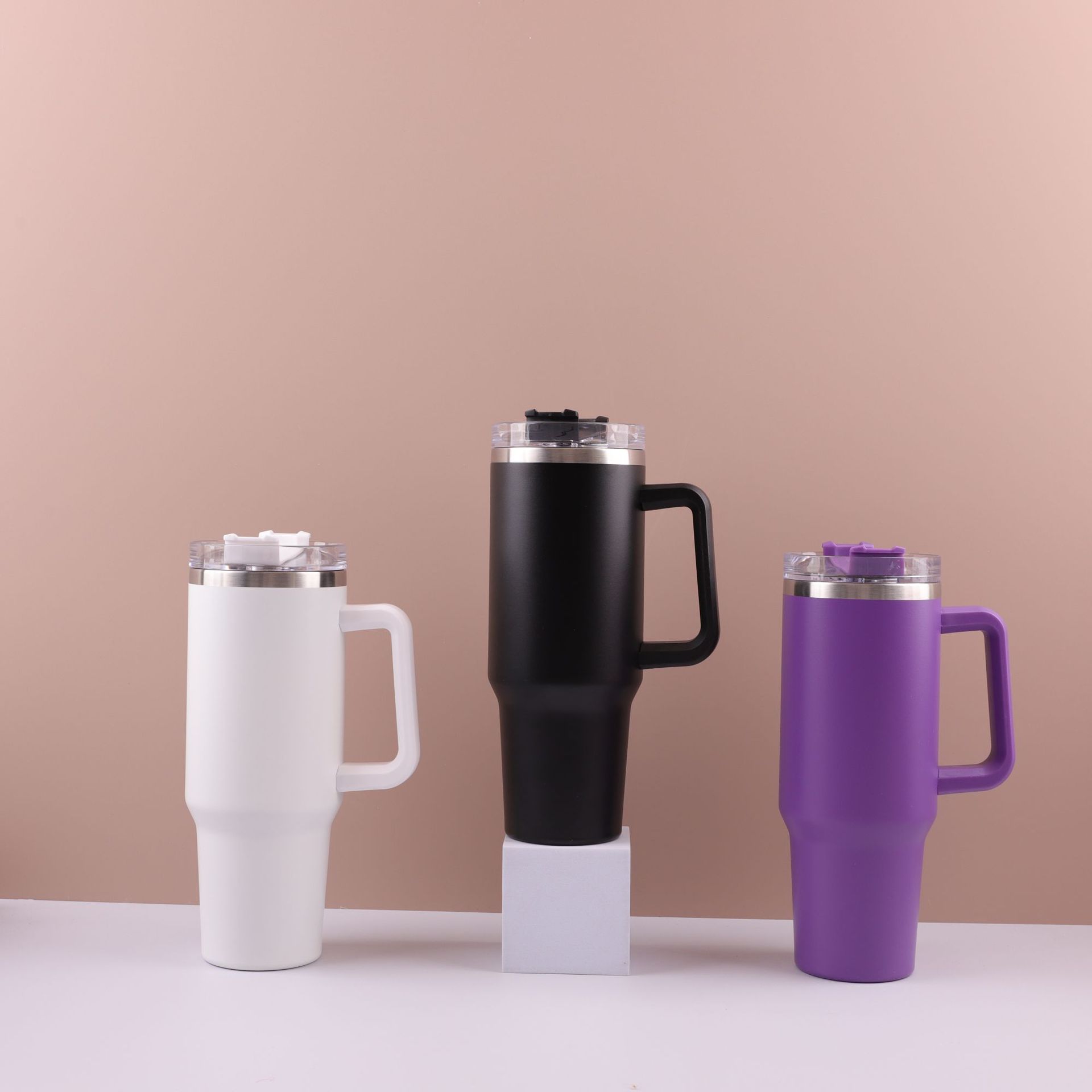 Amazon 40oz first-generation stainless steel insulated handle car cup, outdoor car portable ice cup, cold water cup Specification drawing