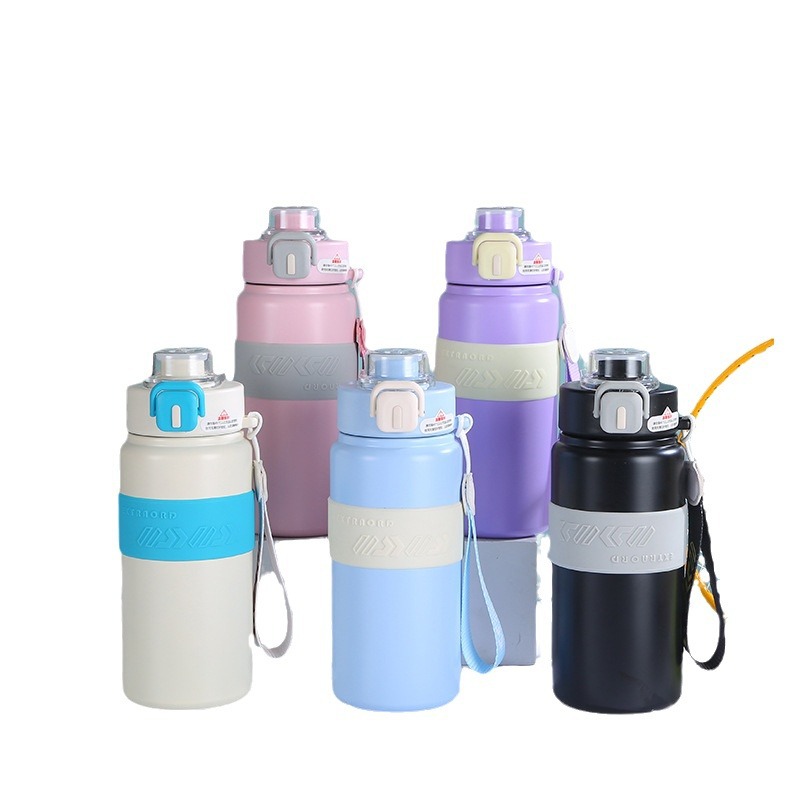 Customized new large-capacity 316 stainless steel double-drinking insulated cup for cold preservation, outdoor portable student sports water bottle cup Item Picture