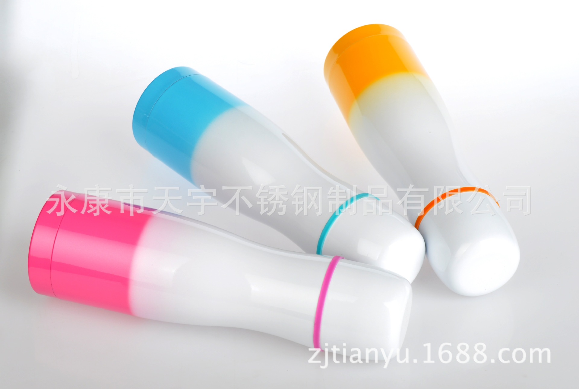 Creative bestseller, fashionable gradient color bowling vacuum insulated cup, direct supply from the manufacturer, LOGO creative portable water cup details Picture