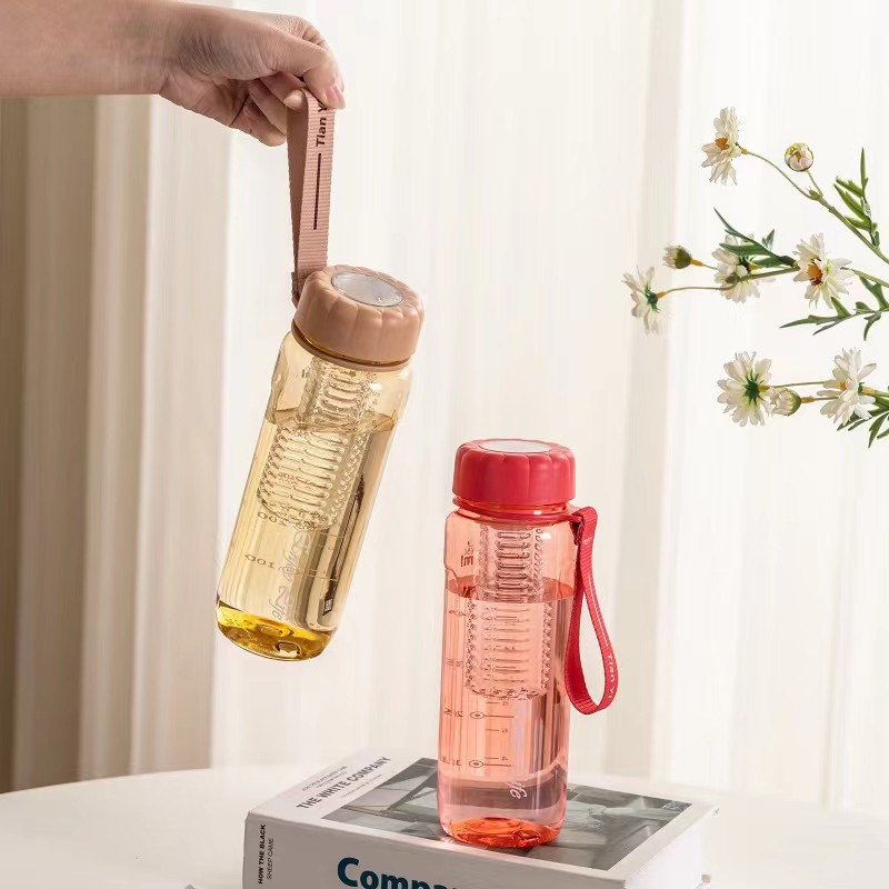 Summer water cup: Simple plastic cup with lid, high appearance level, suitable for both men and women to make tea, heat-resistant and anti-scald cup Item Picture