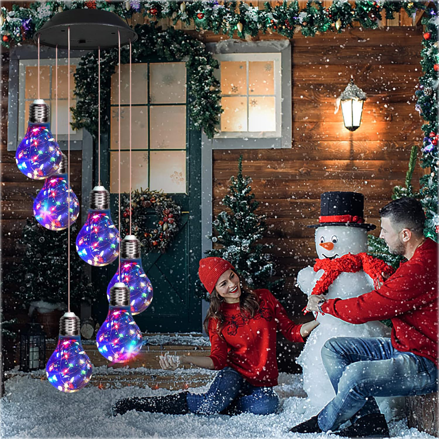 New outdoor solar bulb 30LED copper wire wind chime garden light, Christmas garden decorative landscape light Application Scenario