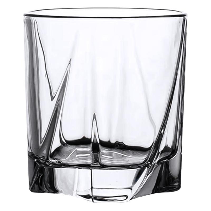 Whisky wine glass, creative four-corner twisty glass, KTV bar beer glass, heat-resistant white spirit glass, spirits glass Item Picture