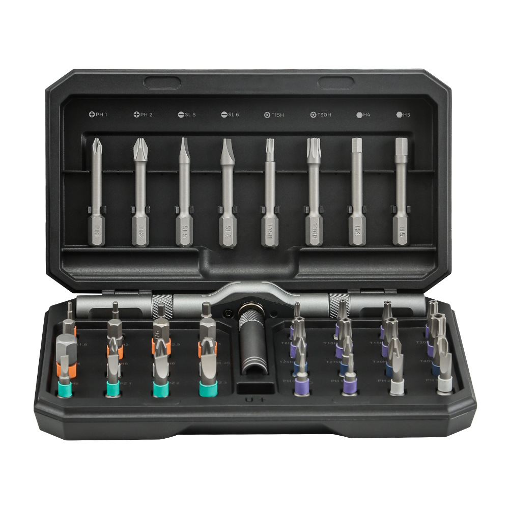 Cross-border 42-in-1 multi-purpose ratchet screwdriver, multi-functional S2 alloy steel quick screwdriver set gift undefined