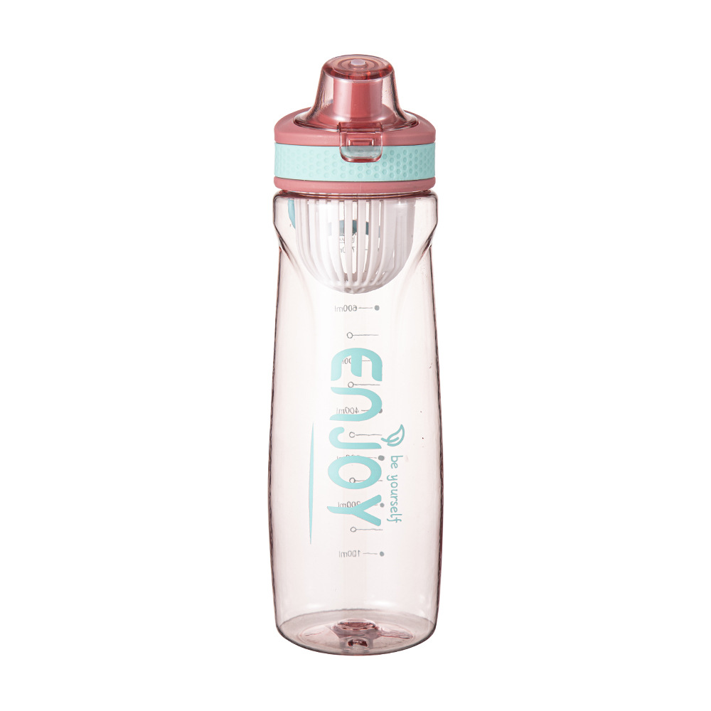 Wholesale of large-capacity outdoor fitness plastic cups, student sports water cups with scales, high-temperature resistant handle water cups Item Picture