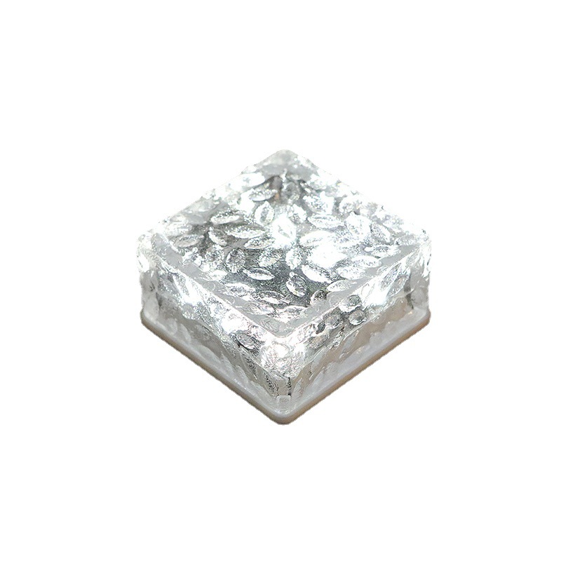 Solar LED ice brick lights, imitation glass outdoor courtyard floor tile lights, garden landscape decorative buried lights, camping lights Item Picture