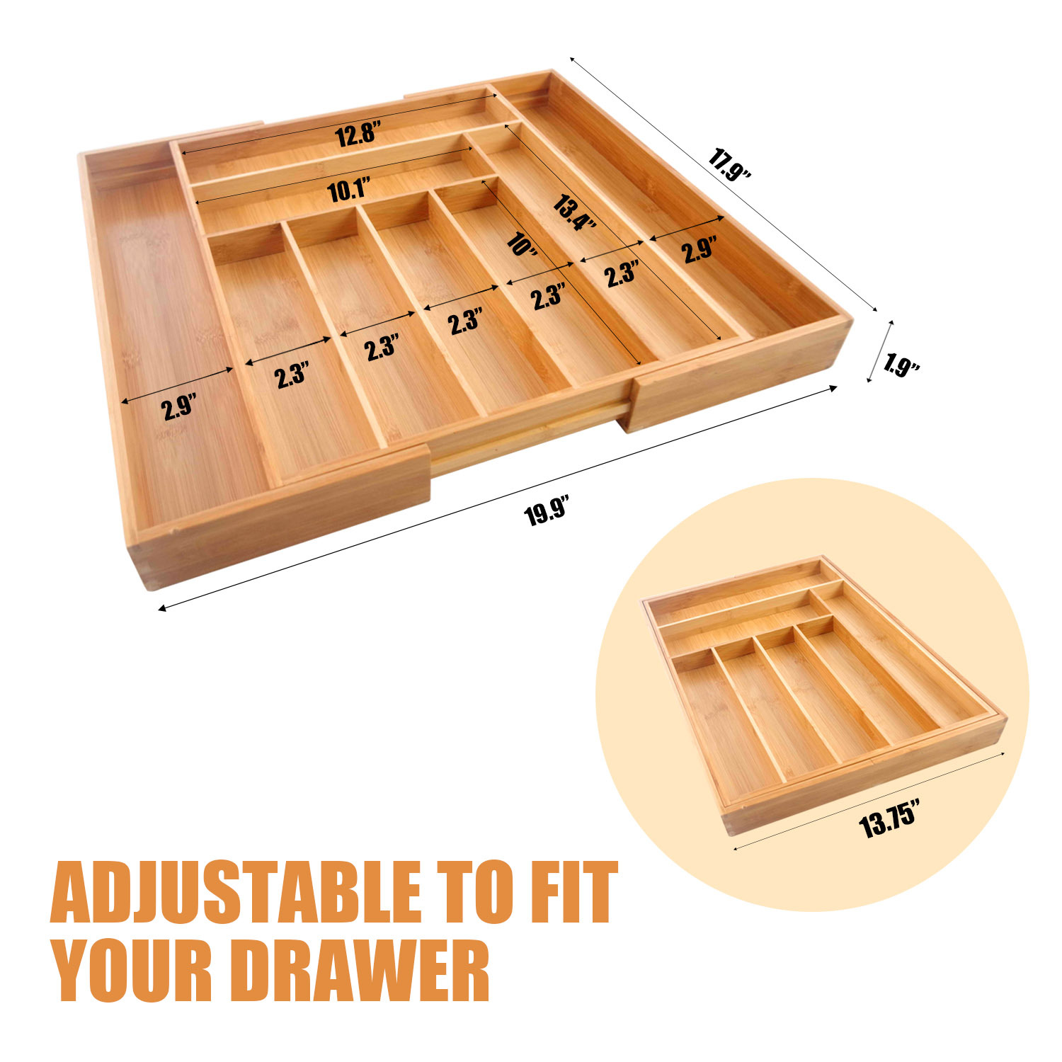 Knife storage boxes, retractable and formatted packaging boxes, kitchen drawers and tableware organization boxes are available for wholesale Application Scenario