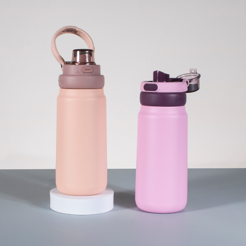 Wholesale of 316 stainless steel vacuum insulated cups, household portable straw water cups, outdoor large-capacity sports water bottles Item Picture