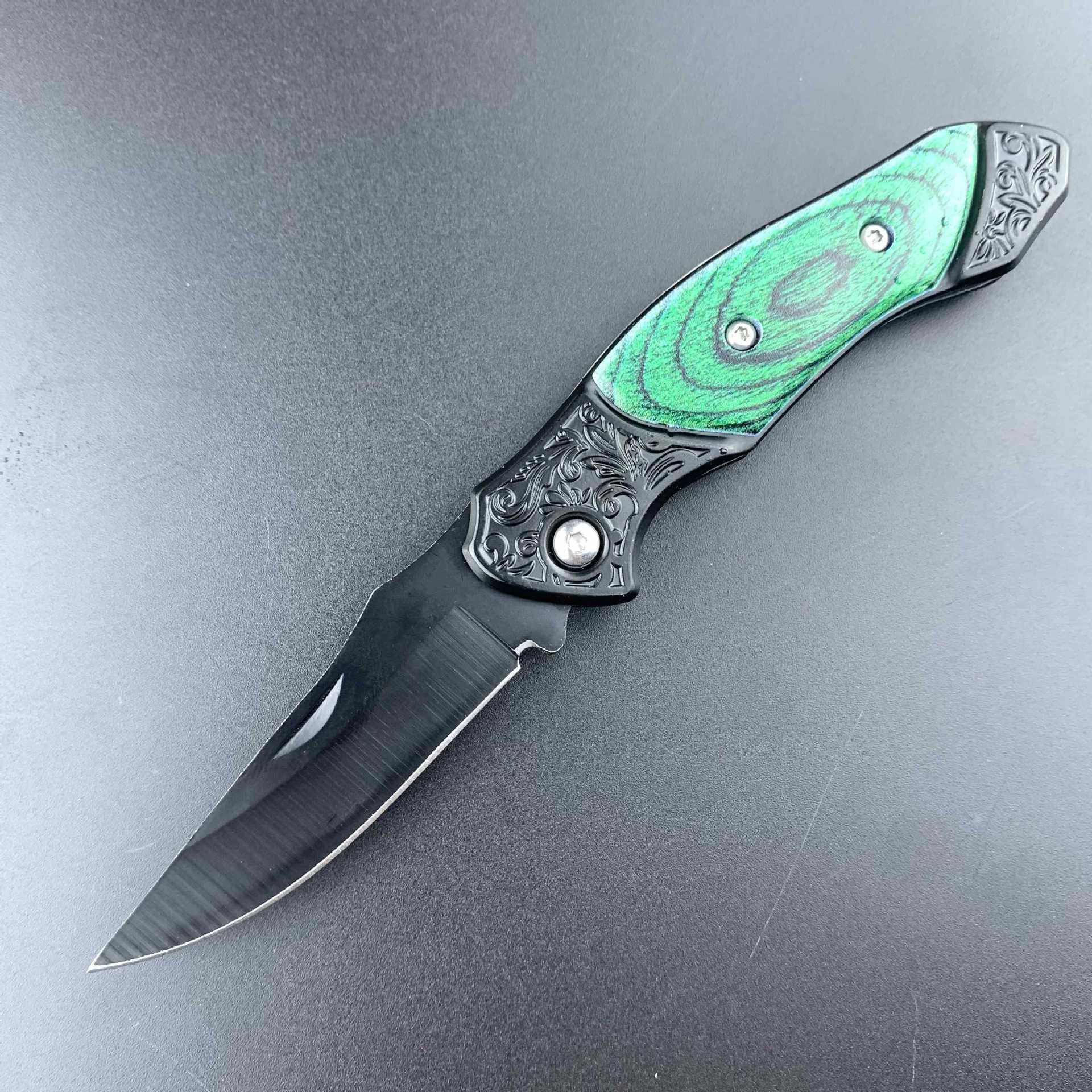 New portable outdoor folding knife, portable self-defense camping mini household stainless steel fruit knife, letter opening folding knife undefined