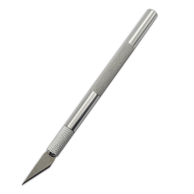 Aluminum alloy engraving knife, 1 blade set, model tool, pen knife, 5 blades, planner, mobile phone, film application, and utility knife Item Picture