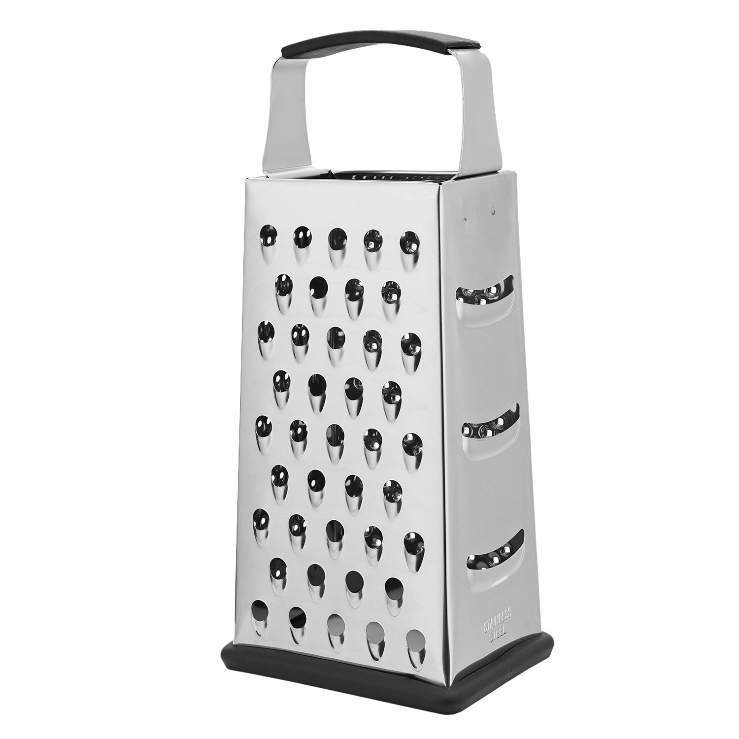 Anti-slip handle stainless steel four-sided grater, multi-functional vegetable cutter, potato grater, fruit and vegetable grater, vegetable scraper Item Picture
